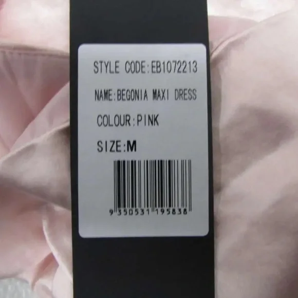 ELLIATT Blush Pink Cross Front Satin Maxi Gown Medium NWT - Picture 16 of 16